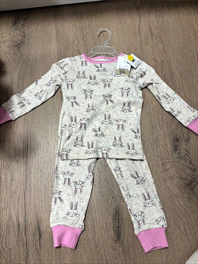 Girls 2T Bunny Pajama Set NWT